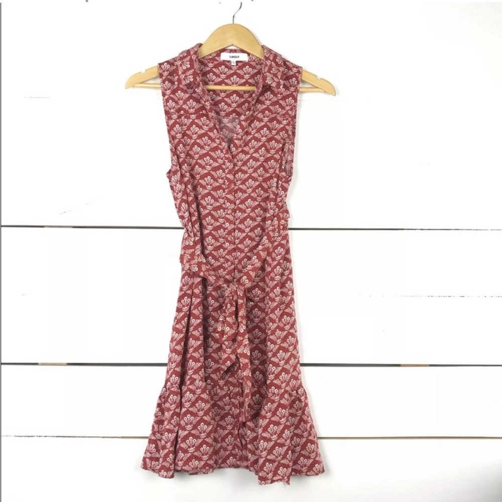 Likely revolve floral printed belted dress